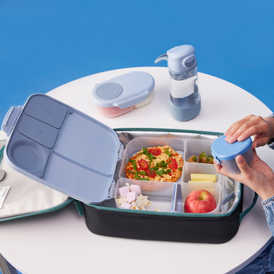 Kuti dreke b.box Lunch Box, me ndarje të brendshme, me dorezë, blu slate