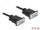 Kabllo seriale DeLOCK 86614, RS-232 null modem, 0.5 m, e zezë