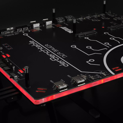 Test bench Thermal Grizzly Der8enchtable ARGB, активна PCB, ARGB осветлување, црн