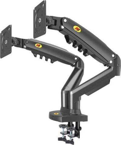Stendë për monitorë North Bayou F160, për 2 monitorë 17-27", që vihet në tavolinë, e zezë