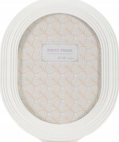 Kornizë fotosh White Resin Oval Frame, ovale, 20x25 cm, e bardhë