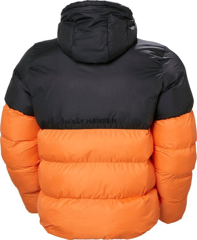 Пуфер јакна Helly Hansen Active Warm Puffy, за мажи, со капуч, портокалова и црна