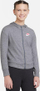 Bluzë me kapuç Nike Sportswear Jr DA1124 091, për goca, me zinxhir, gri