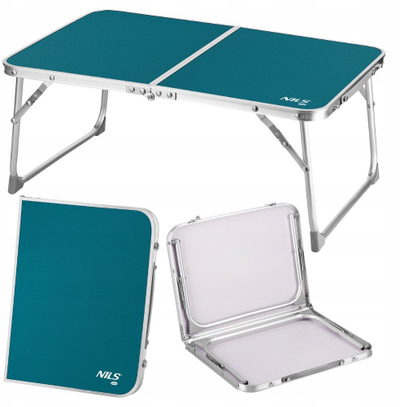 Tavolinë kampingu Nils Extreme NC3402, palosëse e ulët, 60 x 40 x 25 cm, blu