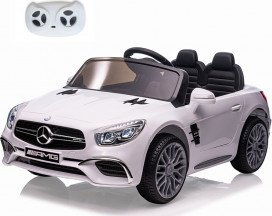Makina elektrike për kalamaj Milly Mally Mercedes-Benz SL65 AMG, me telekomandë, licencë zyrtare, e bardhë
