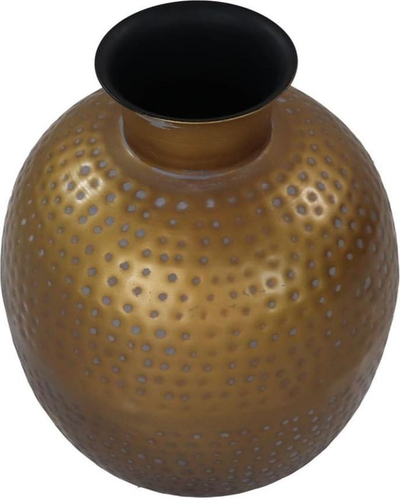 Vazo dekorative HSM Collection Padua Small, metal, 30x35 cm, ari edhe gri