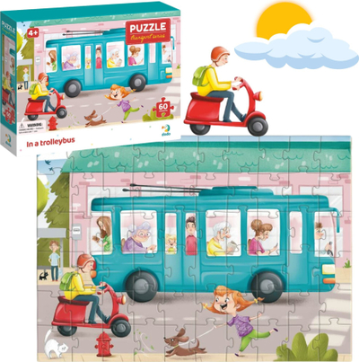 Puzzle Dodo In a Trolleybus, 60 copa, shumëngjyrësh