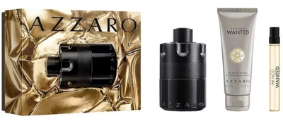 Set për meshkuj Azzaro The Most Wanted Intense, EDP 100 ml + xhel dushi 75 ml + EDP 10 ml