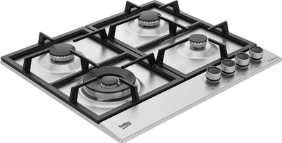 Plitë gazi Beko HIAW64225SXE, 60 cm, 4 vende gatimi, çelik inox