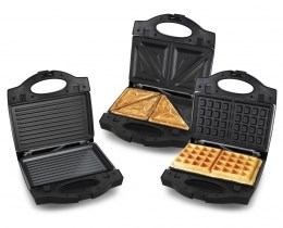 Toster sanduiçesh Esperanza Muffuletta EKT005, pllaka jo ngjitëse, tregues drite, i zi me inox