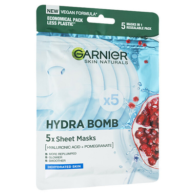 Maskë Garnier Hydra Bomb, 5 copa