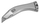 Thikë metalike Pro-Line 30307, teh trapezoidal 62mm, argjendtë