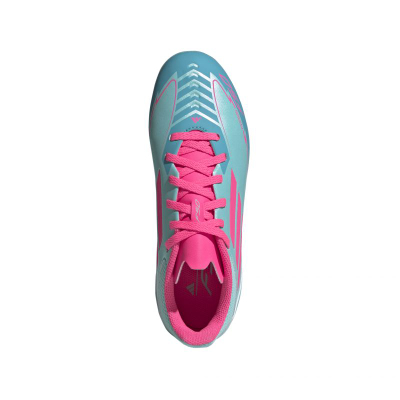 Këpucë futbolli Adidas F50 League Messi Jr IH0931, FG MG, për kalamaj, blu rozë
