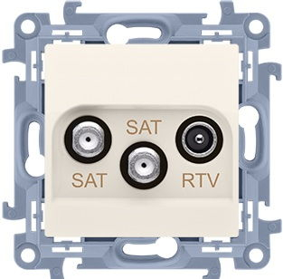 Prizë antene Simon 10 Double SAT SAT RTV, 3 dalje, krem