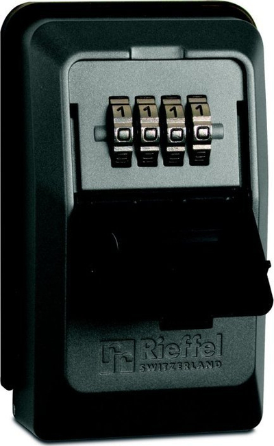 Kuti çelësash Rieffel KSB-L, metal, me kod numerik, gri e zezë
