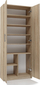 Raft Topeshop OFFICE SHELF OLIV 2D, 8 rafte, me dyer, sonoma oak