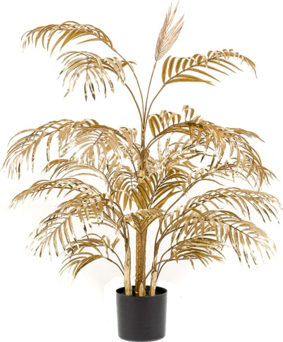 Bimë artificiale Emerald Areca Gold, 105 cm, në vazo, me ngjyrë ari