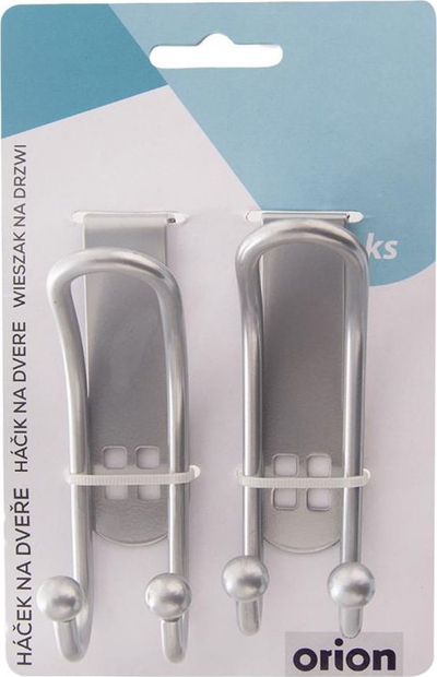 Varëse dyshe për derë dhe dollap, çelik inox, set 2 copë, argjendtë