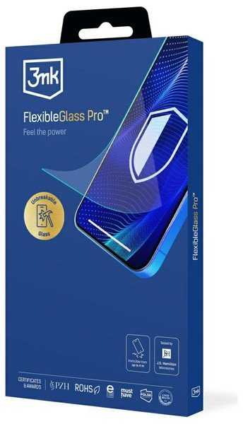 Folie mbrojtëse 3MK FlexibleGlass Pro për Apple iPhone 17 Pro, xham hibrid, transparente