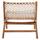 Karrige Antib druri teak natyral & litar i bardhë 65×78×68 cm (HM9466.01), bardhë