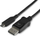Kabllo USB StarTech USB-C - DisplayPort CDP2DP141MB, 1 m, e zezë
