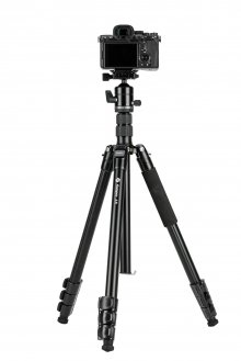 Tripod fotografik Fotopro A5i FPH-55QS, kokë sferike, alumini, i zi