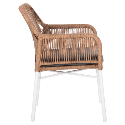 Kolltuk jashtme Topin 58x60x83Hcm (HM6048.01), bardhë/ kaftë/ gri
