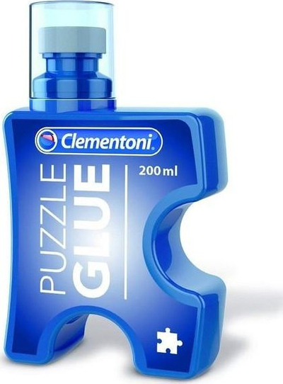 Ngjitës për puzzle Clementoni Liquid Glue, 200ml, aplikim me sfungjer, transparent