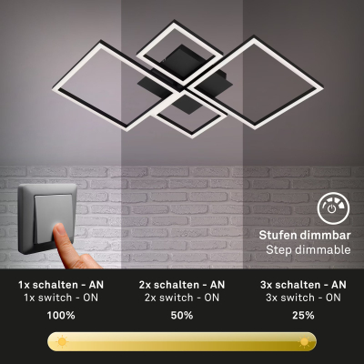 Ndriçues Briloner Led 75 cm, 2x48W, 4000 lm, i zi