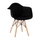 Set karrigesh HomeMarkt Mirto HM8720.04, velur, këmbë druri, i zi, 2 copë
