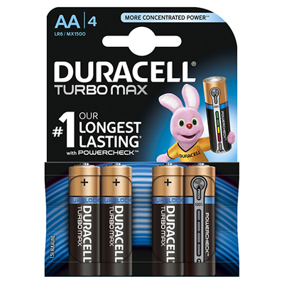 Bateri Duracell Turbo MAX AA 1500 K4, 4 copë