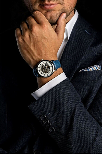 Orë për meshkuj Walter Bach Salzwedel Automatic. kaltër e errët