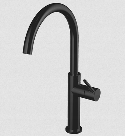 Rubinet kuzhine Omnires Tula TL6050BL, gryke që rrotullohet, ECO WATER, i zi mat