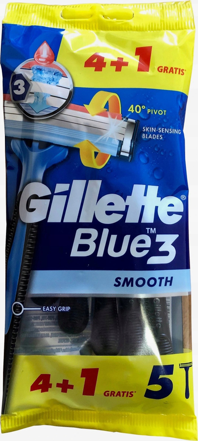 Brisk njëpërdorimësh Gillette Blue 3, 5 copë, blu