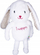 Lodër pelushi Balibazoo White Bunny, lepur, e bardhë, shumëngjyrëshe