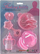 Set ushqimi për kukulla ADAR 552043, me biberon dhe enë, rozë