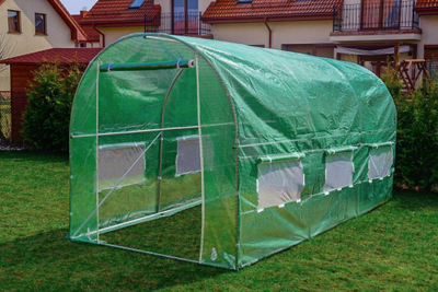 Serë tunel Green me dritare, 7 m², 3.5 x 2 x 2 m, jeshile