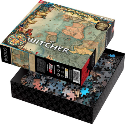 Puzzle Good Loot Gaming The Witcher The Northern Kingdoms, 1000 copa, 34x48cm, shumëngjyrësh