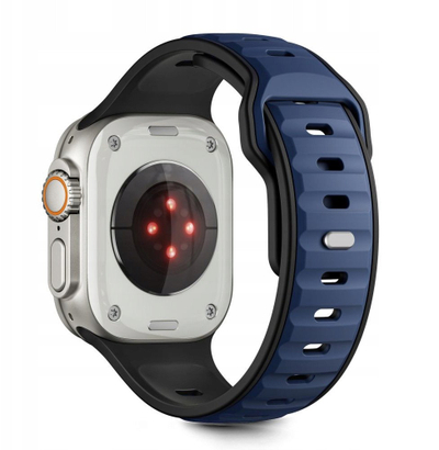 Rrip ore Tech-Protect IconBand Line për Apple Watch 44 45 46 49mm, TPU, i zi blu navy