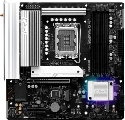 Матична плоча Asrock B860M Pro RS WiFi, Intel LGA1851, DDR5, Micro ATX