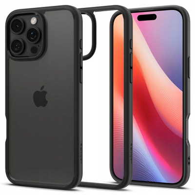 Kapak telefoni Spigen Ultra Hybrid MagSafe për iPhone 17 Air, transparent, me të zezë matte