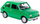 Maket veture PRL Collection Fiat 126p Green Daffi, shkalla 1:43, metalik, jeshil