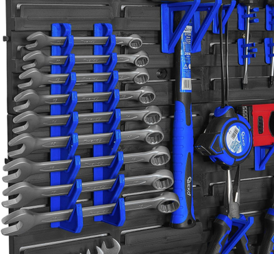 Panal organizues veglash Geko, set 6 panele 390×780mm, me aksesorë, zi blu