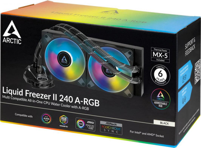 Ftohës CPU Arctic Liquid Freezer II 240 ARGB, 1800 rpm