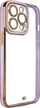 Mbrojtëse telefoni Hurtel Fashion Case për Samsung Galaxy A12 5G, xhel e tejdukshme, kornizë metalike, vjollcë