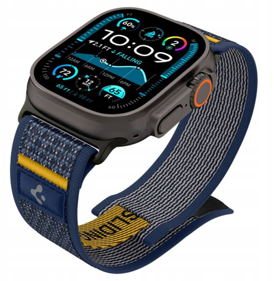 Rrip ore Spigen Athlex Air për Apple Watch 6 7 8 9 10 SE Ultra, tekstil, i zi