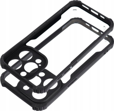 Futeri mbrojtëse Anti-Drop për Xiaomi Redmi Note 12 4G, me kënde të forcuara, pjesë e pasme xham e tejdukshme, e zezë