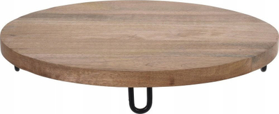 Tabaka dekorative nga mango “Natural Mango Wood Log Slice”, 40 cm, dru mango, ngjyrë natyrale