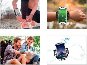 Mbajtëse krahu Mobilis ARM BAND, për telefona 4-6", e zezë