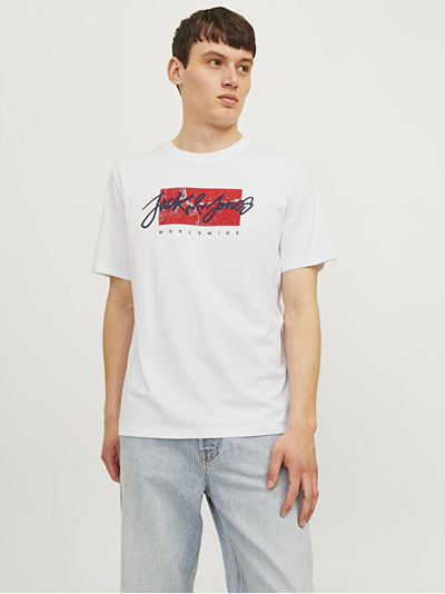 Maicë për meshkuj Jack & Jones Tiley, e bardhë